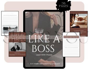 Empowerment & Leadership Toolkit, Lead with Power, 4-Week Self Coaching Program Digital Download