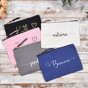 Custom Cosmetic Bag, Bachelorette Party Favors, Personalized Makeup Bag, Best Gifts for Her, Bridesmaid Gifts Proposal, Holiday Hosting Gift