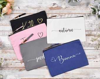 Custom Cosmetic Bag, Bachelorette Party Favors, Personalized Makeup Bag, Best Gifts for Her, Bridesmaid Gifts Proposal, Holiday Hosting Gift
