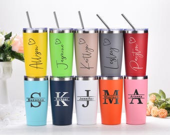 Personalized 20oz Tumbler: Laser Engraved Stainless Steel Travel Mug
