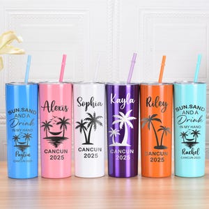 2025 Family Trip Gift, Bachelorette Trip, Girls Trip Tumbler, Personalized Vacation Tumbler, Family Vacation Cups, Beach Vacation Tumbler