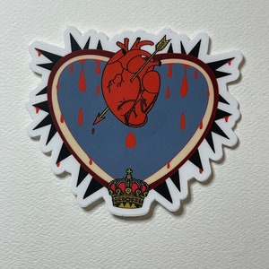El Corazón y Corona Heart Sticker