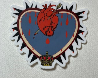 El Corazón y Corona Heart Sticker