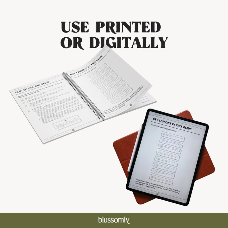 Stoic Mindset Workbook | Resilience &amp; Personal Growth PDF | Printable ...