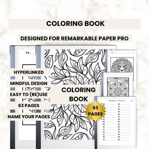 Coloring Book for reMarkable Paper Pro: Mindful Mandala Designs (PDF)