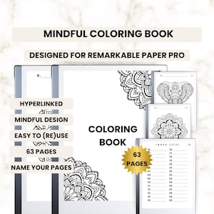 Mandala Coloring Book for reMarkable Paper Pro (PDF)