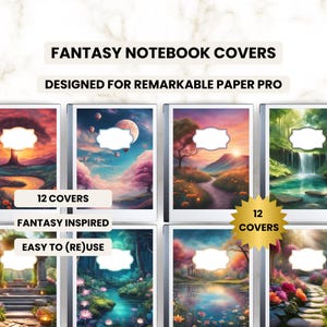 Fantasy Landscape Notebook Covers for reMarkable Paper Pro (PDF)