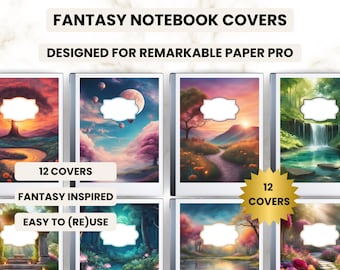 Fantasy Landscape Notebook Covers for reMarkable Paper Pro (PDF)