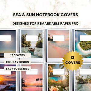 Notebook Cover Bundle for reMarkable Paper Pro tablet - planner template for e-ink tablet - Notes for reMarkable color - meeting journal pdf