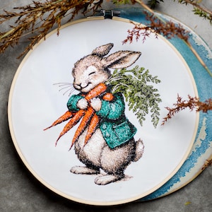 Matin de Pâques lapin Bliss - Motif de broderie machine lapin