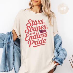 Stars And Stripes And Endless Pride Shirt, 4th of July Protest T-Shirt, Stars and Stripes Graphic Tee, Red White and Blue Shirt, Anti Trump