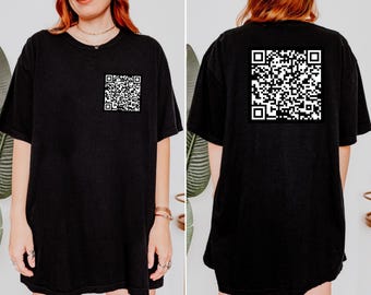 F*CK YOU! QR Code Unisex Crew Tee, Funny Saying Shirt, Sarcastic Gift for Friends, Gift for Coworker, Gift For Him, Gag Gift, comfort colors