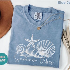 Comfort Colors® Sea Shells 90s Vintage Style Tshirt, Retro Y2k Ocean Shell Shirt, Sea Lovers Shirt, Summer Ocean Shirts, Cute Sea Animal Tee
