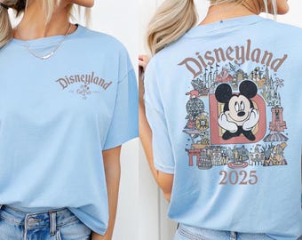 Custom Disneyland California T-Shirt, Mickey and Friends Family Tee
