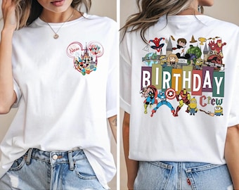 Custom Disney Birthday Girl Shirt, Mickey Minnie Shirt, Disney Birthday Boy Tee, Disney Birthday Family Vacation Shirt, Disneyland Birthday
