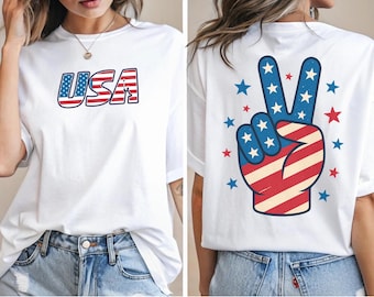 Retro 4th of July Shirt, Groovy 4th of July Shirt, USA Shirt, Patriotic Shirt, Stars and Stripes, Retro America Shirt