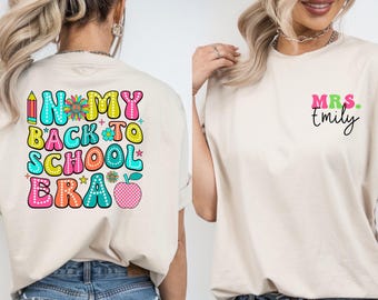 Custom Teacher Name Shirt, In My Teacher Era Sweatshirt, Teacher Custom Name Shirt, Teacher Era Shirt, First Grade Teacher Shirt