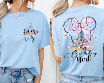 Custom Disney Birthday Girl Shirt, Mickey Minnie Shirt, Disney Birthday Boy Tees, Disney Birthday Family Vacation Shirt, Disneyland Birthday