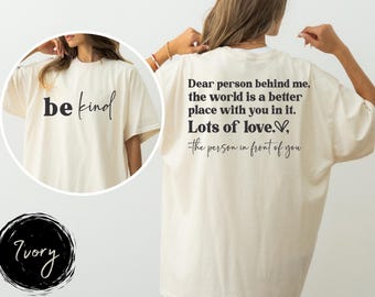 Comfort Colors® Be Kind Shirt, Kindness Shirt, Christian Shirt, Retro Be Kind Shirt,Vintage Shirt, Love Shirt,Women's Shirt,Gift For Women