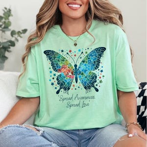 Spread Awareness Spread Love T-shirt, Autism Month Shirt, We Wear Blue Awareness Shirt, Autism Awareness Month Tshirt