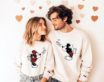 Custom Lover Mickey and Minnie Shirt, Disney Couple Disney Matching Shirt, Disney Lover Valentines Day