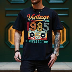 1985 Vintage Birthday Gift Tee, Retro Style, 40th Birthday for Women, Vintage 1985 T-Shirt, 40th Birthday, 40th Birthday Gift, Father Gift