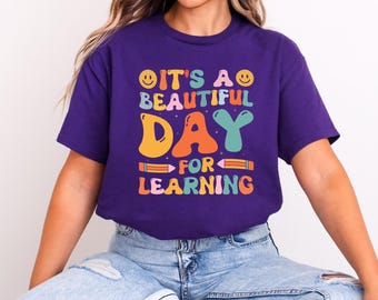 It's A Beautiful Day Teacher Shirt, Retro Back to School Tee