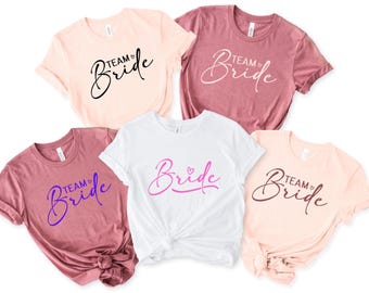 Bride Shirts, Bride Team Shirt, Bachelorette Tshirts, Wedding Party Tshirt, Bride Tribe Gift, Team Bride Tees, Hen Party Tee, Team Bride Top