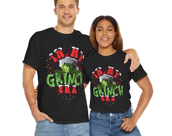 Maglietta Grinch, maglietta unisex natalizia, maglietta grafica natalizia, maglietta divertente di Natale, maglietta verde Grinch, maglietta del film festivo