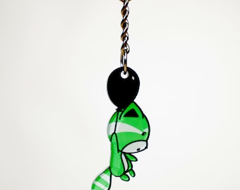 Kiss Land Acrylic Keychain - Oxcy Cat Balloon XO