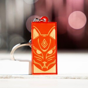Kitsune Fox Japanese Acrylic Keychain