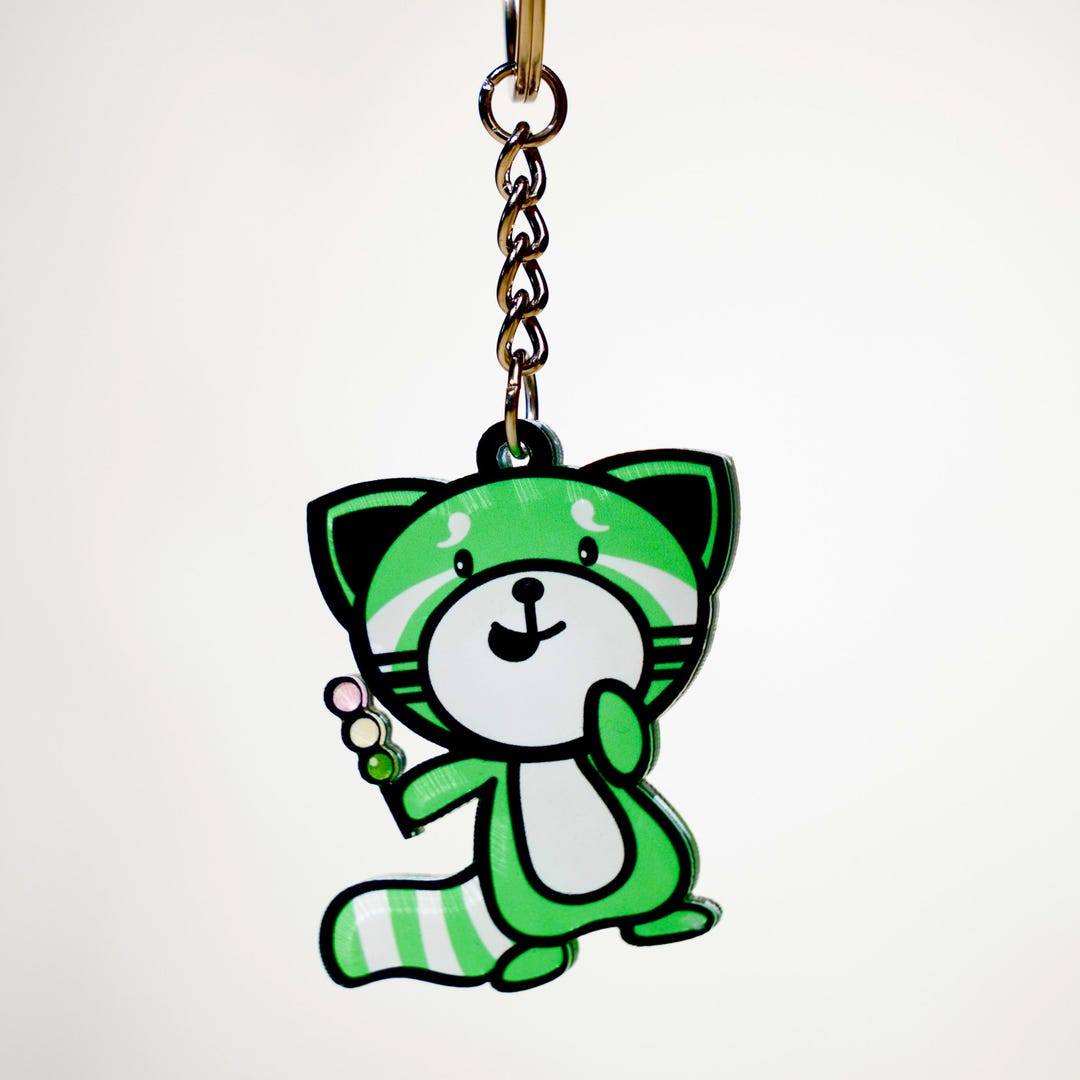 Kiss Land Acrylic Keychain - Oxcy Cat Sakana-dango Skewer XO - Etsy
