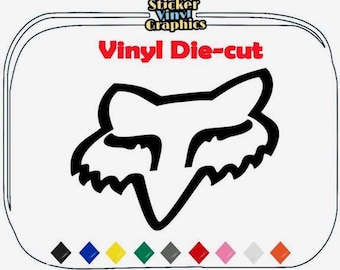Calcomanía de zorro troquelada
