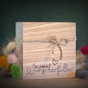 Geldgeschenk, Wunscherfüller, Mitbringsel, Holz, Trockenblumen, Happy Osterhasi, Geldgeschenk Ostern, Geburtstag, Kleinigkeit, Dankeschön