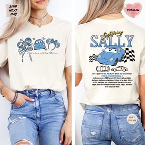 Two Sided Lightning Sally Carrera Shirt, Disney Cars Shirt, Disney Pixar Cars Shirt, Cars Family Vacation 2026 Tee, Disney Girl Trip Shirt