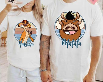 Camiseta familiar de El Rey León, camisetas a juego de Hakuna Matata, camiseta de Disneyland Safari, camiseta de Disney Simba Nala Mufasa, camiseta de Animal Kingdom