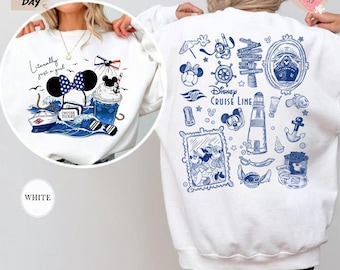 Coquette Disney Cruise Line Front Back Sweatshirt, Mickey Double Side Sweatshirt, Cruise Vacation 2026, Disney Cruise Shirt, Cruise Sweater