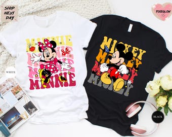 Camiseta de Mickey y Minnie, Camiseta para parejas de Disney, Camiseta para parejas de Disneyworld, Camisetas para viajes a Disneyland, Camiseta de boda de Disney, Camiseta de Disney