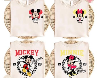 Camiseta de Disney Mickey y sus amigos con emociones, de doble cara, camiseta a juego para la familia de Disneyland, camiseta grupal de Disneyworld, viaje de cumpleaños a Magic Kingdom.