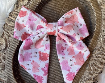 Lazo marinero de tela de cerdito rosa, fiesta de cumpleaños en la granja