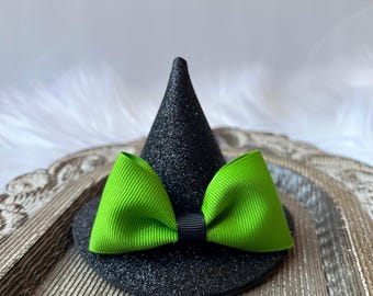 Mini glitter heksenhoedje als haarband, cosplay haaraccessoire, fascinator
