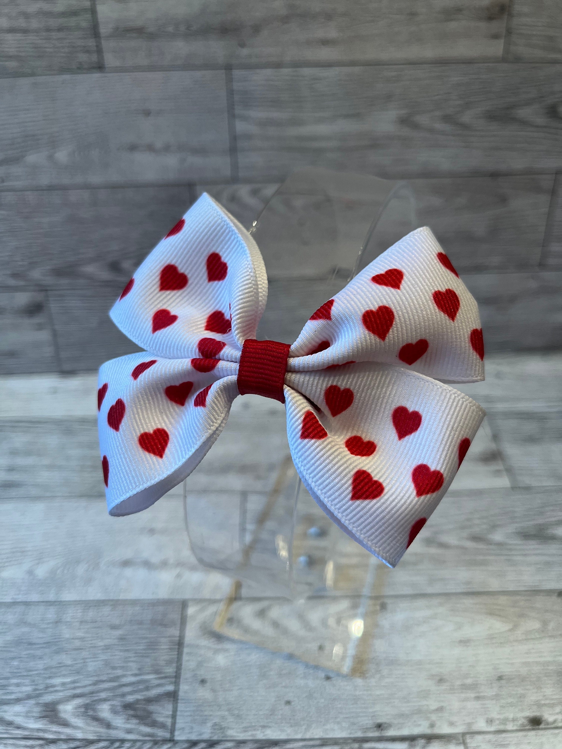 Rote Herz-Schleifen-Haarspange Für Valentinstag – Mit Glitzer & Pompon, Süß Für Frauen & Mädchen