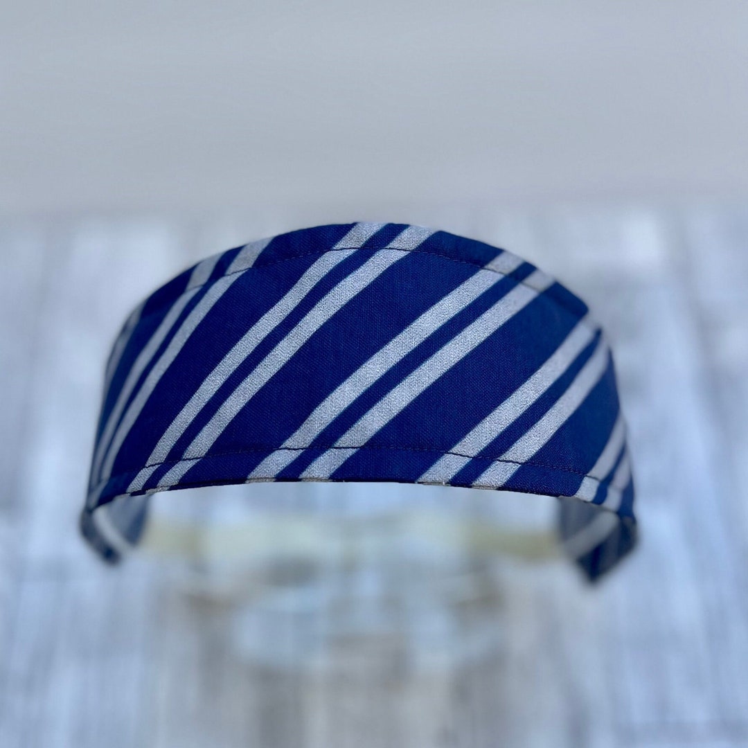 Blue and Silver Headband, Adult Headband, Wizard Headband, School Color