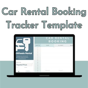Car Rental Booking Tracker Template, Google Sheets Management Tool, Rental Business Organizer, Vehicle Reservation Log, Auto Rental Planner