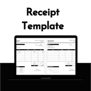 Receipt Template, Editable Google Sheets Receipt, Customizable Invoice Template, Printable Business Receipt, Digital Download