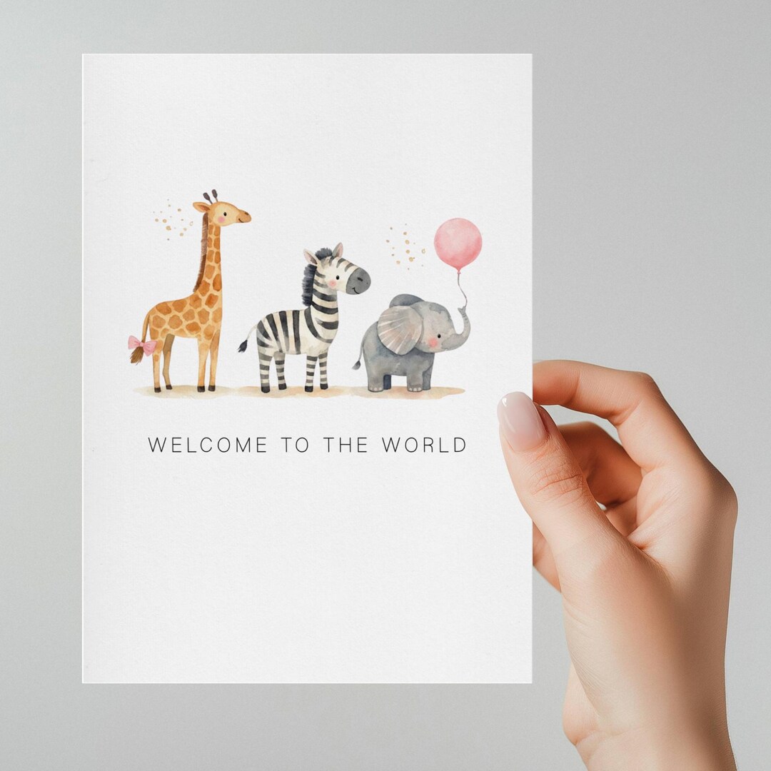 New Baby Card Welcome To The World Card Cute Heart Baby Card Card New Baby Card Welcome To The World Card Cute Heart Baby Card Card