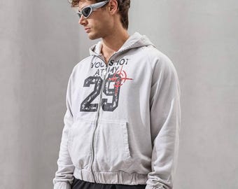 You Shot At My 29 Grafische Zip Hoodie – Uniseks Oversized Streetwear Sweatshirt