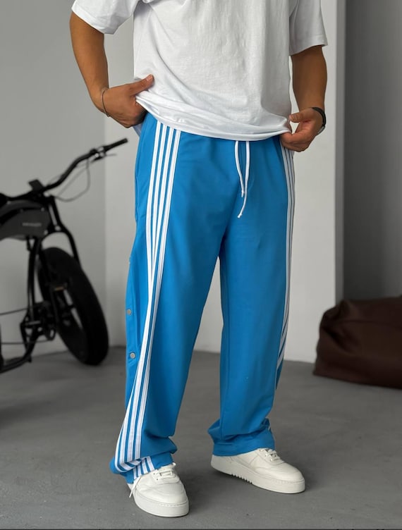 90s Snap Button Track Pants: Unisex Tearaway Sweatpants - Etsy