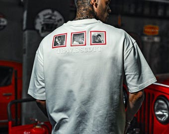 Camiseta Travis Scott - Camiseta Blanca con Estampado Gráfico para Fans del Rap