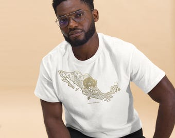 Unisex classic Mexico World Cup 2026 Shirt, Soccer Fan Apparel, Unique Mexico Map Graphic Tee,  Unisex Casual T-Shirt tee